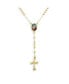 ფოტო #1 პროდუქტის Catholic Christian Prayer Rosario Cross Catholic Virgin Mother Mary Rosary Beads Necklace For Women 18K Gold Plated Brass