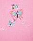 ფოტო #4 პროდუქტის Baby Girls Butterfly Bodysuit Pant Set with Headband