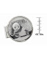 Men's Sterling Silver Diamond Cut Money Clip with Silver Panda Coin