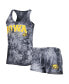 Women's Charcoal Iowa Hawkeyes Billboard Tie-Dye Tank and Shorts Sleep Set