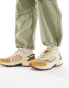 Saucony Grid Peak trainers in tan and chino green