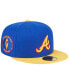 ფოტო #2 პროდუქტის Men's Royal, Yellow Atlanta Braves Empire 59FIFTY Fitted Hat