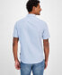 Фото #2 товара Men's Slim-Fit Short Sleeve Button-Front Chambray Shirt