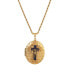 2028 symbols of Faith Enamel Crucifix Locket Necklace
