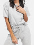 ASOS DESIGN mix & match jersey pyjama tee in grey marl