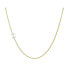 Diamond Asymmetrical Initial 14K Yellow Gold Necklace