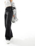 Фото #2 товара Stradivarius wide leg dad jean in black wash