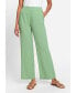 ფოტო #4 პროდუქტის Women's Anna Fit Wide Leg Cropped Pull-On Crinkle Pant