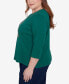 Фото #5 товара Plus Size Classic Birds With Hats Detailed Crew Neck Top