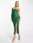 Фото #4 товара Vesper sequin cami strap midi dress in green