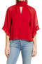 Фото #1 товара Блуза Vince Camuto Flutter Sleeve Vermillion Red
