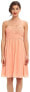 Donna Morgan 241972 Womens Strapless Ruched Chiffon Dress Peach Size 14