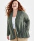 Фото #1 товара Style & Co Plus Size Open-Front Long-Sleeve Cardigan, Created for