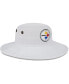 Фото #4 товара Men's White Pittsburgh Steelers 2023 NFL Training Camp Panama Bucket Hat
