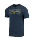 ფოტო #4 პროდუქტის Men's Heathered Charcoal, Navy Cal Bears Meter T-shirt and Pants Sleep Set