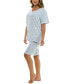 ფოტო #5 პროდუქტის Women's 2-Pc. Printed Bermuda Pajamas Set