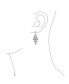 ფოტო #2 პროდუქტის Bridal Statement Waterfall Multi Teardrop Marquise Big Dangle Chandelier Earrings For Women Prom Rhodium Plated Brass