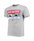 Фото #1 товара Men's Heathered Gray Wood Brothers Racing Vintage-Inspired T-shirt