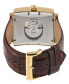 ფოტო #3 პროდუქტის Men's Avenue of Americas Swiss Automatic Italian Brown Leather Strap Watch 44mm