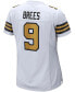 ფოტო #3 პროდუქტის Women's Drew Brees White New Orleans Saints Alternate Game Jersey