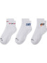 Nike Everyday Cushion Plus 3 pack ankle logo socks in white multi