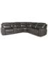 Фото #1 товара CLOSEOUT! Blairemoore 6-Pc. Leather Sectional with 1 USB Console and 2 Power Recliners, Created for Macy's