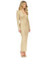 Women's Metallic Ribbed Sweater Dress