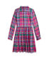 Big Girls Plaid Cotton Twill Shirtdress 142 PINK NAVY TWILL, 14 - фото #2