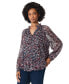 ფოტო #3 პროდუქტის Women's Printed Ruffled Peasant Top