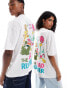 Фото #4 товара ASOS DESIGN unisex oversized t-shirt with Looney Tunes Road Runner prints in white