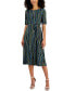 ფოტო #1 პროდუქტის Women's Printed Fit & Flare Tie-Waist Dress