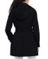 ფოტო #2 პროდუქტის Women's Single-Breasted Hooded Belted Trench Coat