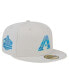 ფოტო #1 პროდუქტის Men's Khaki Arizona Diamondbacks Stone Mist 59FIFTY Fitted Hat