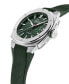 ფოტო #2 პროდუქტის Men's Swiss Automatic Alpiner Green Rubber Strap Watch 41mm