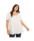 ფოტო #1 პროდუქტის Plus Size June + Vie Short-Sleeve Swing One + Only Tunic