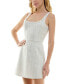 Juniors' Imitation-Pearl-Trim-Neck Sleeveless Dress