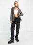 Фото #4 товара Noisy May oversized tailored blazer co-ord in brown check