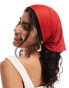 ASOS DESIGN plain headscarf in red