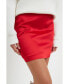 Фото #2 товара Women's Solid Satin Fit Mini Skirt