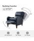 Фото #37 товара Leather Pushback Recliner chair with Adjustable Backrest for Livingroom