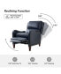 Leather Pushback Recliner chair with Adjustable Backrest for Livingroom