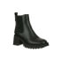 Фото #1 товара Sam & Libby Lennon Womens Black Leather Side Zip Block Heel Chelsea Boot Size 8M