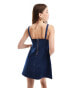 Фото #2 товара ASOS DESIGN denim pinafore dress in mid blue