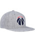 Фото #3 товара Men's Heather Gray Washington Wizards Hardwood Classics 2.0 Snapback Hat