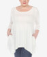 Plus Size Makayla Scoop Neck Tunic Top