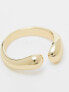 Фото #3 товара ASOS DESIGN Curve ring with open melt design in gold tone