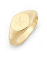 Claire Petite Initial Signet Gold-Plated Ring