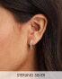 Фото #1 товара Accessorize sterling silver gem angular earrings in silver