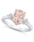 ფოტო #1 პროდუქტის Morganite and Diamond Ring (1-5/8 ct.t.w and 1/10 ct.t.w) 14K White Gold