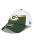 Фото #4 товара Men's White, Green Green Bay Packers 2023 Sideline 9FORTY Adjustable Hat